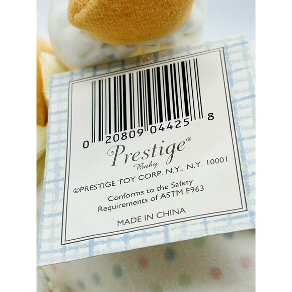 Prestige Baby Brown Bear Footie Pajamas Rattle Pastel Polka Dots Tags 11 inch - Picture 9 of 10